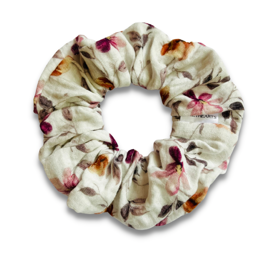 Morning Blossom Muslin Scrunchie  Sewing Sweethearts   