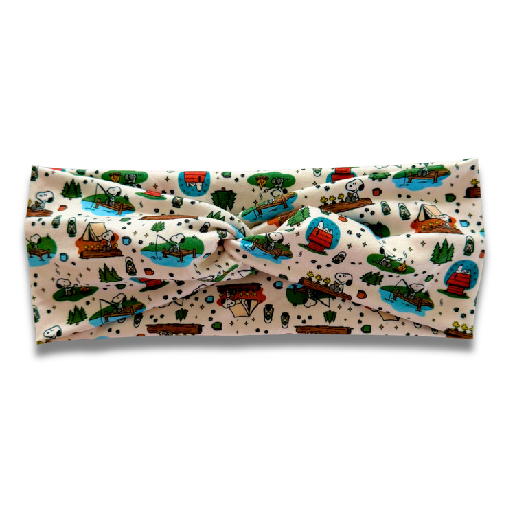 Peanuts Camping Sweetheart Headband (or removable tie option) Sewing Sweethearts Sweetheart