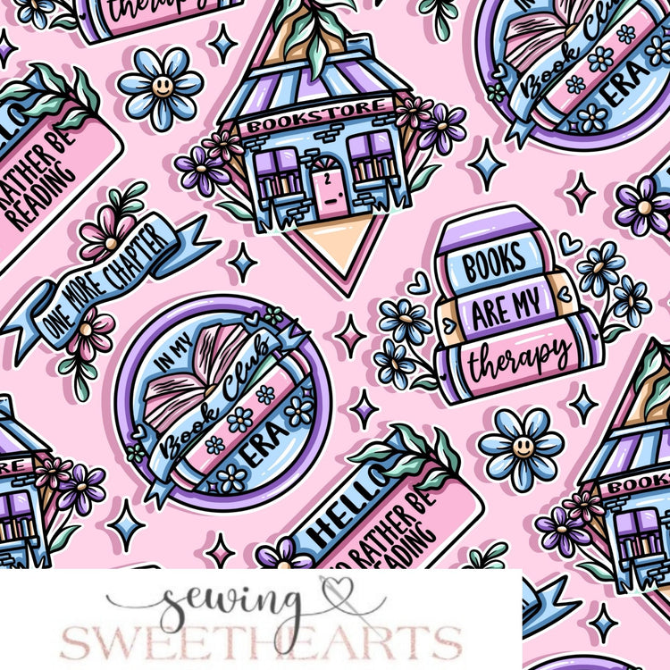 Books Are My Therapy Minky Blanket PREORDER (~4 weeks before shipping) Sewing Sweethearts
