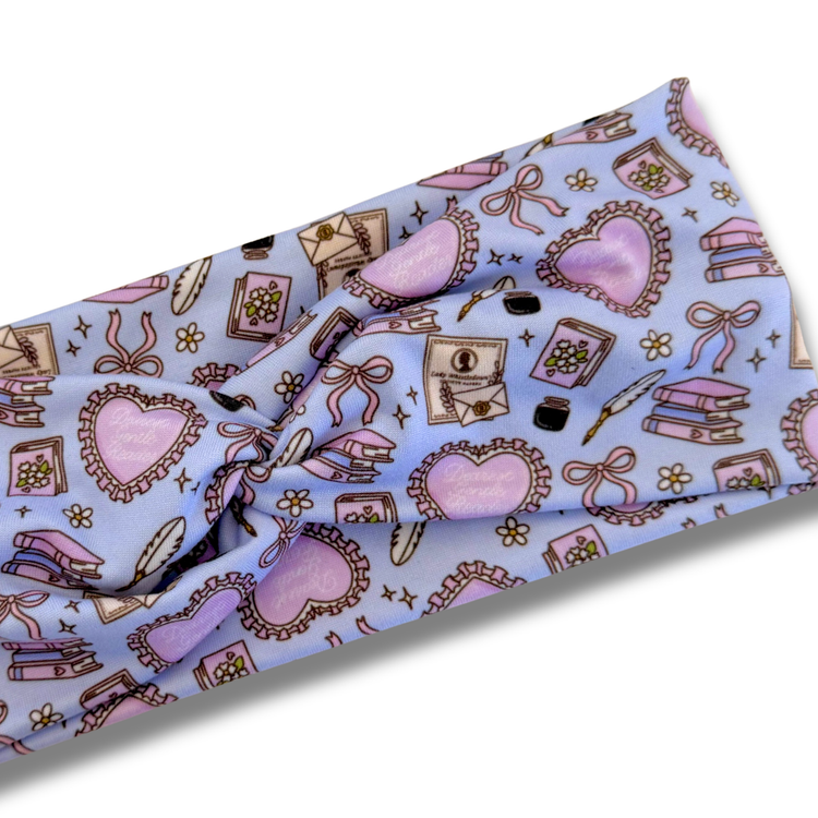 Dearest Gentle Reader Sweetheart Headband (or removable tie option) Sewing Sweethearts