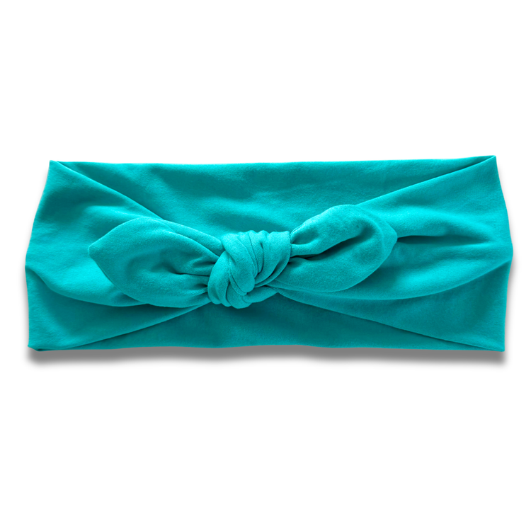 Bright Aqua Sweetheart Headband (or removable tie option) Sewing Sweethearts Sweetheart with Removable Tie
