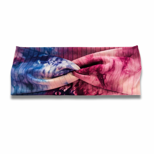 Tie Dye Ribbed Sweetheart Headband (or removable tie option) Sewing Sweethearts Sweetheart