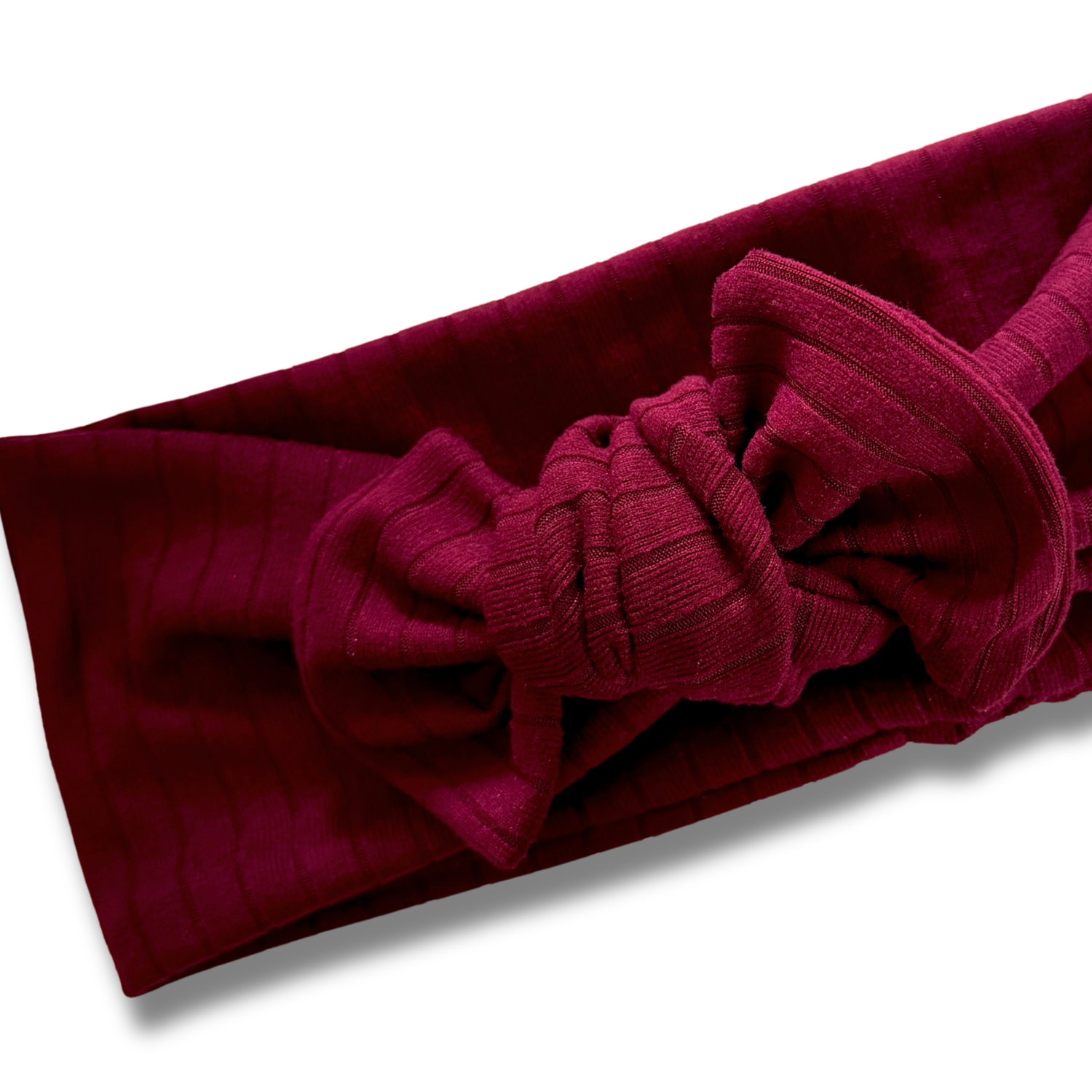 Burgundy Ribbed Sweetie Headband Sewing Sweethearts