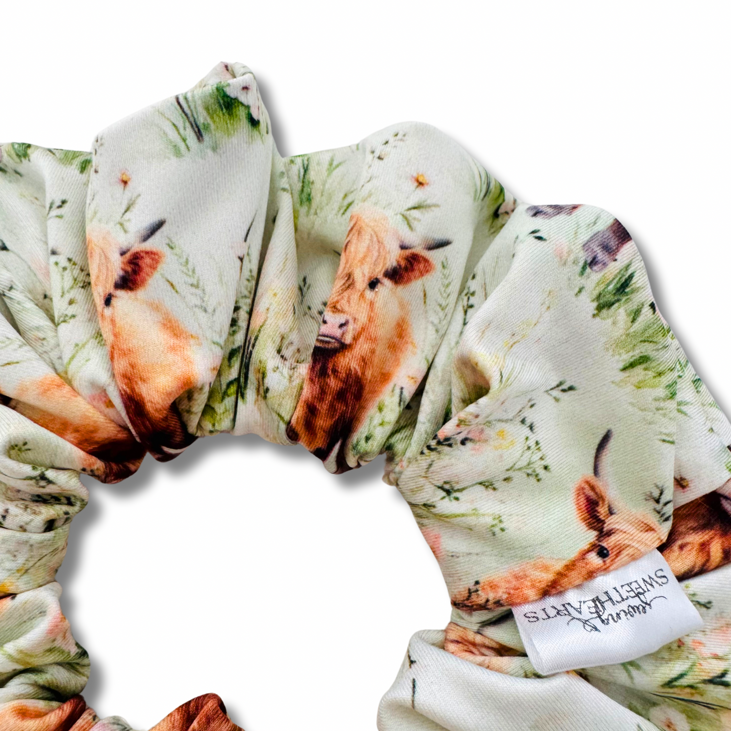 Brown Cows Scrunchie Sewing Sweethearts