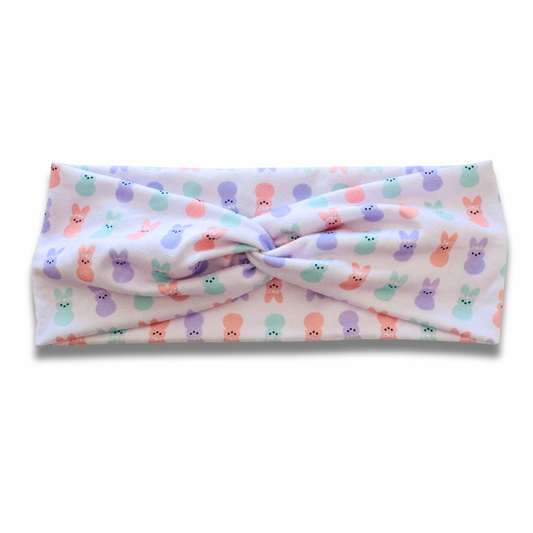 Pastel Bunny Peepz Sweetheart Headband (or removable tie option) Sewing Sweethearts Sweetheart