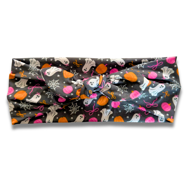 Hallows Eve Sweetheart Headband (or removable tie option) Sewing Sweethearts Sweetheart with Removable Tie
