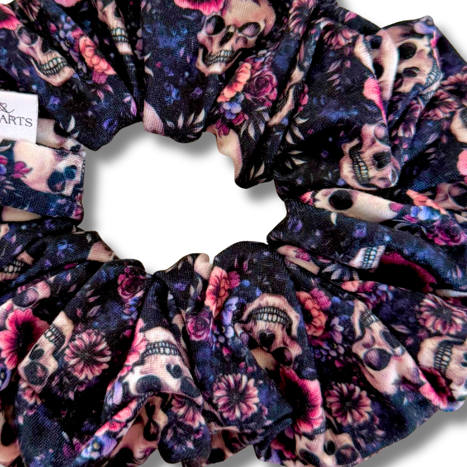 Floral Skulls Scrunchie Sewing Sweethearts
