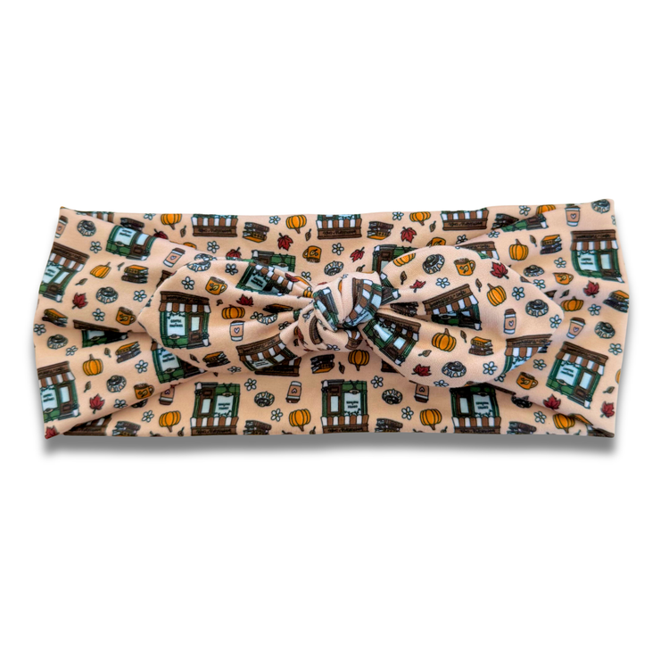 Fall Bookstore Sweetheart Headband (or removable tie option) Sewing Sweethearts Sweetheart with Removable Tie