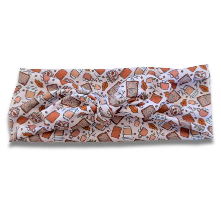 Cozy Fall Things Sweetheart Headband (or removable tie option) Sewing Sweethearts Sweetheart with Removable Tie