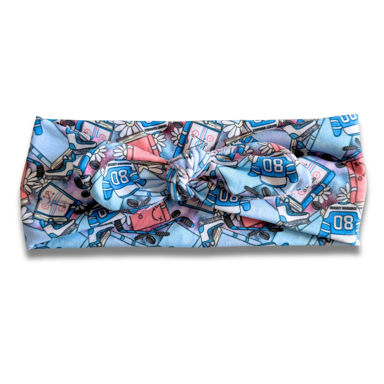 Hockey Romance (v.3) Sweetheart Headband (or removable tie option) Sewing Sweethearts Sweetheart with Removable Tie