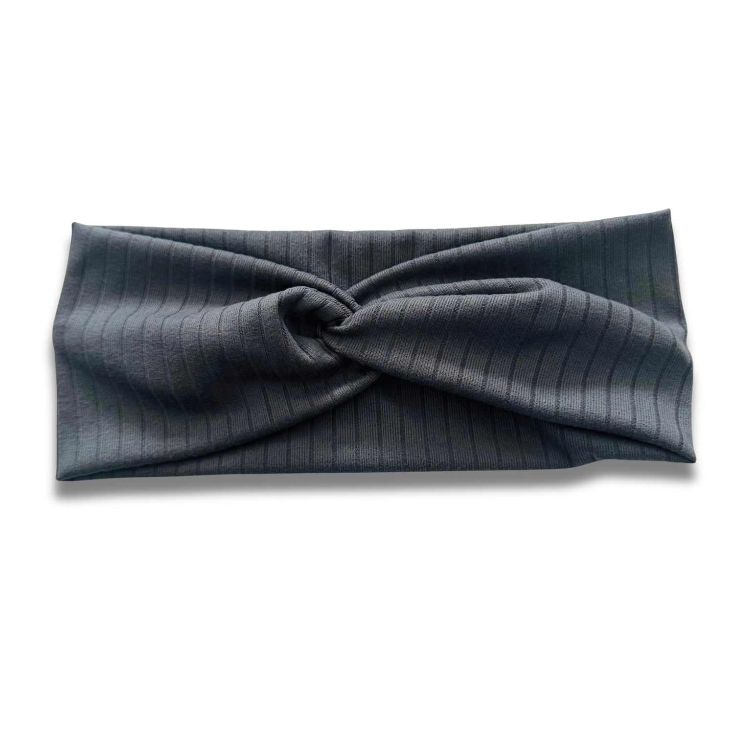 Charcoal Ribbed Sweetheart Headband Sewing Sweethearts
