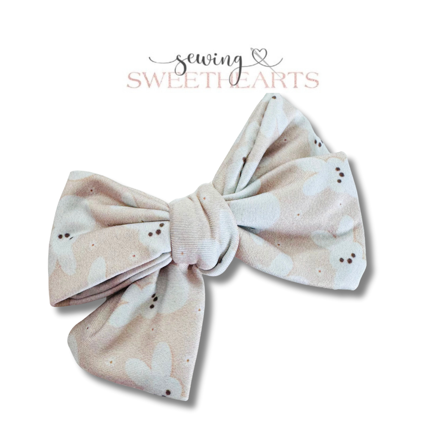 Cream Bunny Peepz Bow Sewing Sweethearts