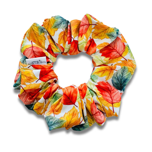 Bright Fall Leaves Scrunchie  Sewing Sweethearts   