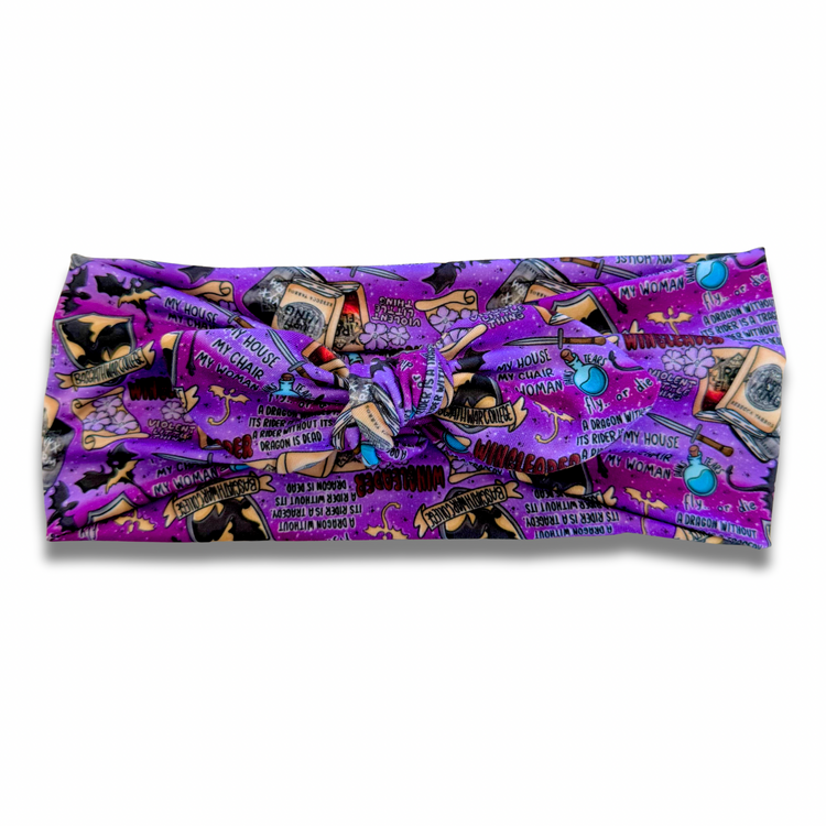 4th Wing (v.2) Sweetheart Headband (or removable tie option) Sewing Sweethearts Sweetheart with Removable Tie