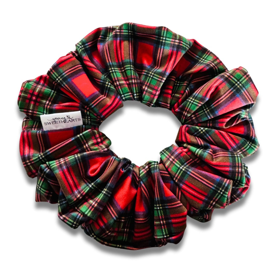Fireplace Plaid Scrunchie  Sewing Sweethearts   