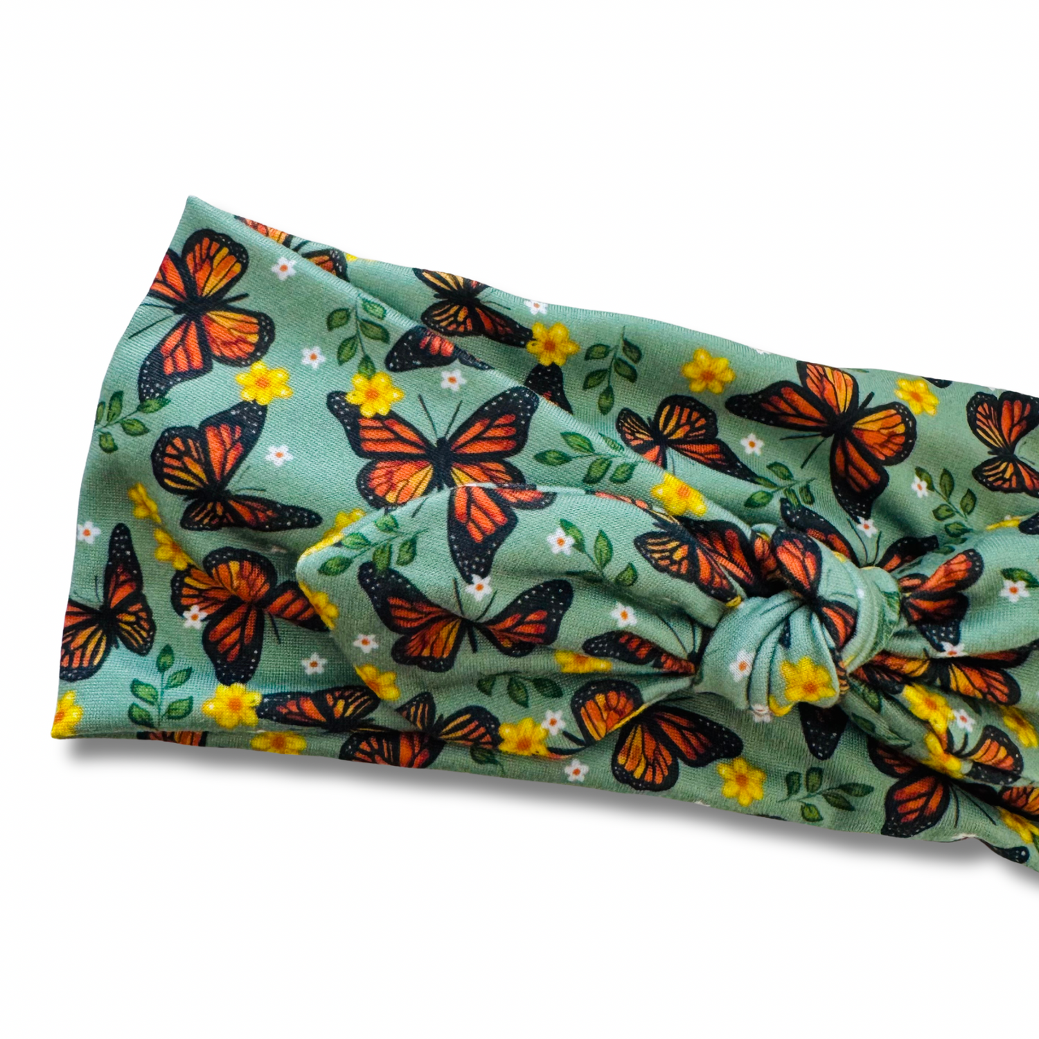 Sage Monarchs Sweetheart Headband (or removable tie option) Sewing Sweethearts