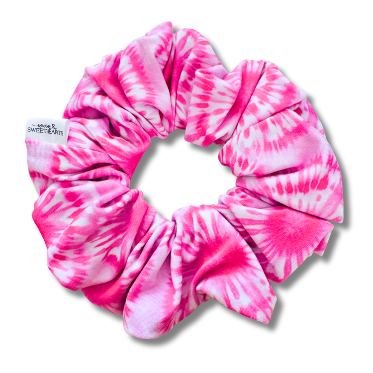 Pink Tie Dye Scrunchie Sewing Sweethearts