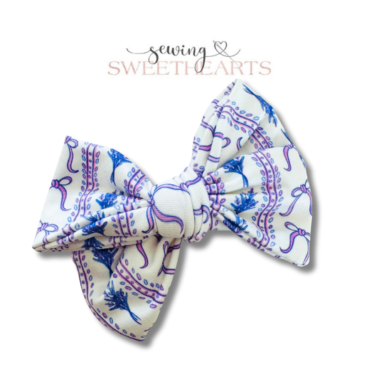 Lavender Coquette Bow Sewing Sweethearts