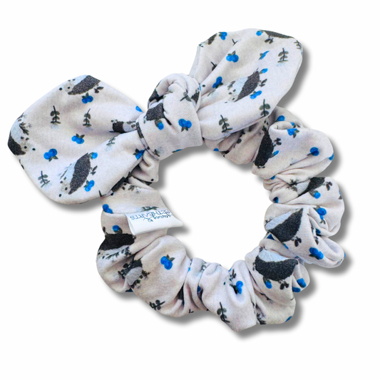 Cute Hedgehogs Bow Scrunchie Sewing Sweethearts