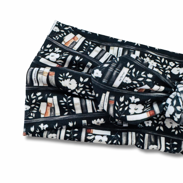 Winter Library Sweetheart Headband (or removable tie option)