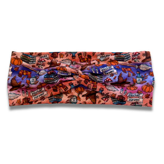 Wizards in Fall Sweetheart Headband (or removable tie option) Sewing Sweethearts Sweetheart