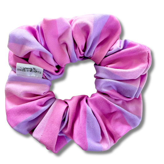 Pinkish Stripes Scrunchie Sewing Sweethearts
