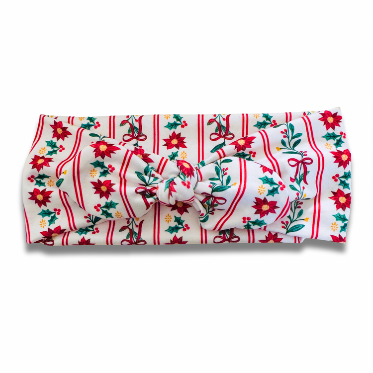 Deck the Halls Sweetheart Headband (or removable tie option)