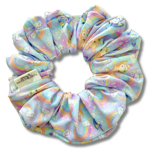 Blue Dog Pastel Scrunchie Sewing Sweethearts
