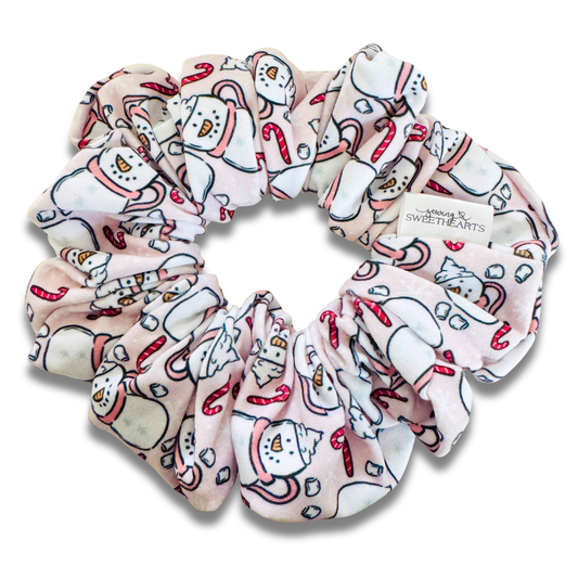 Snowman Cups Scrunchie