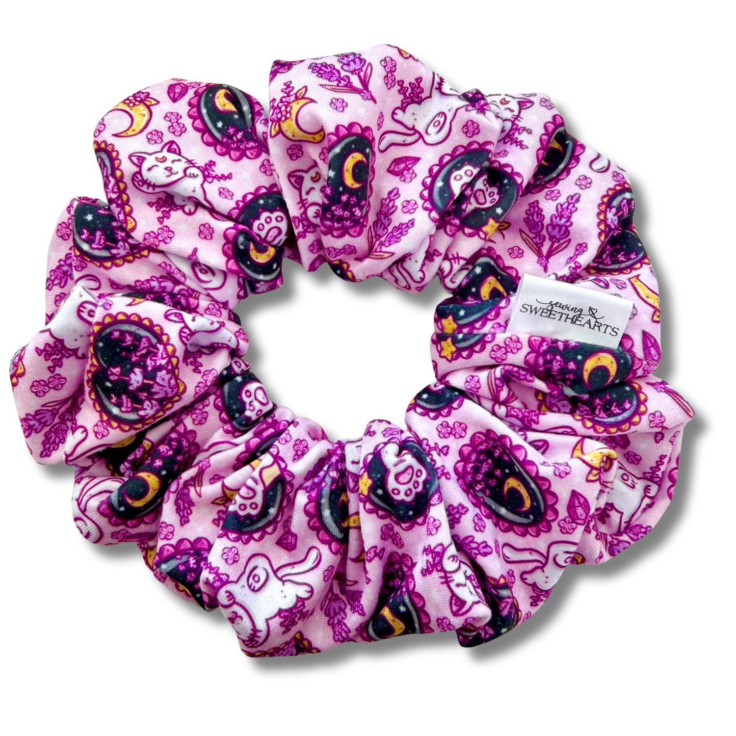 Celestial Cats Scrunchie Sewing Sweethearts