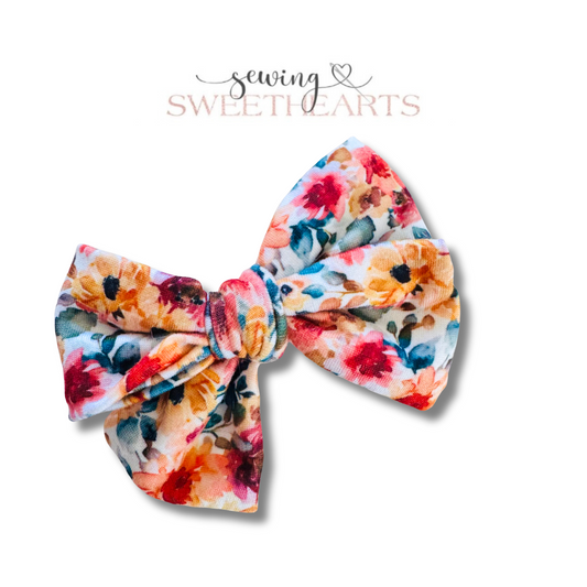 Harvest Blooms Bow Sewing Sweethearts
