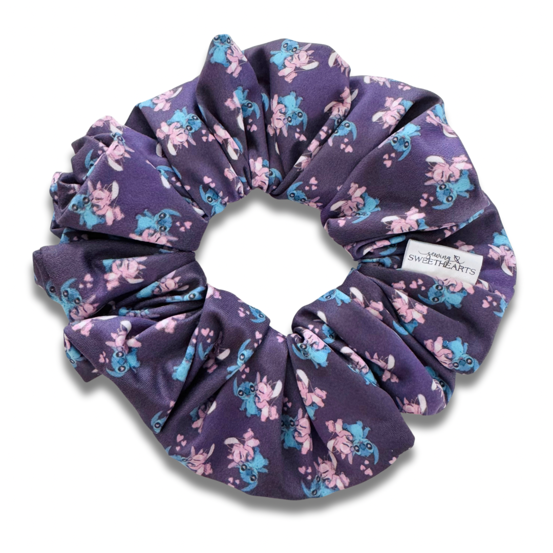 Blue Alien Love Scrunchie Sewing Sweethearts