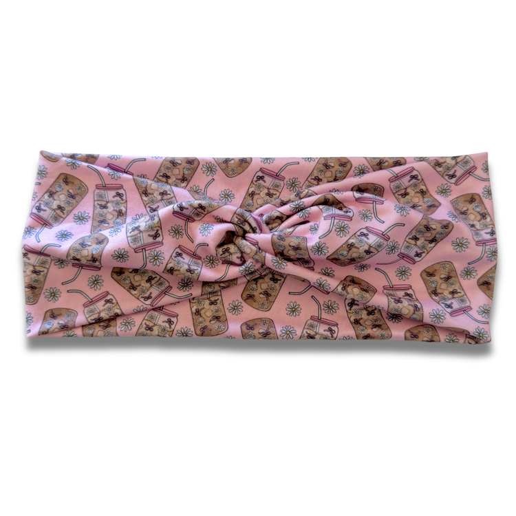 Iced Coffee Sweetheart Headband (or removable tie option) Sewing Sweethearts Sweetheart