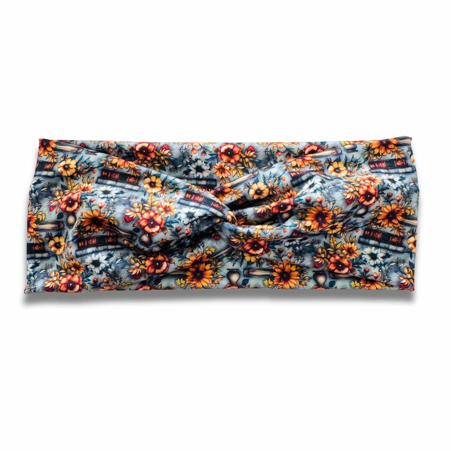 Books & Sunflowers Sweetheart Headband (or removable tie option) Sewing Sweethearts Sweetheart