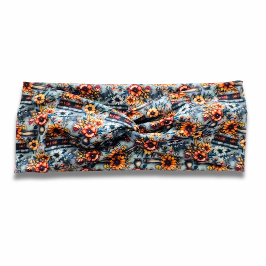 Books & Sunflowers Sweetheart Headband (or removable tie option) Sewing Sweethearts Sweetheart
