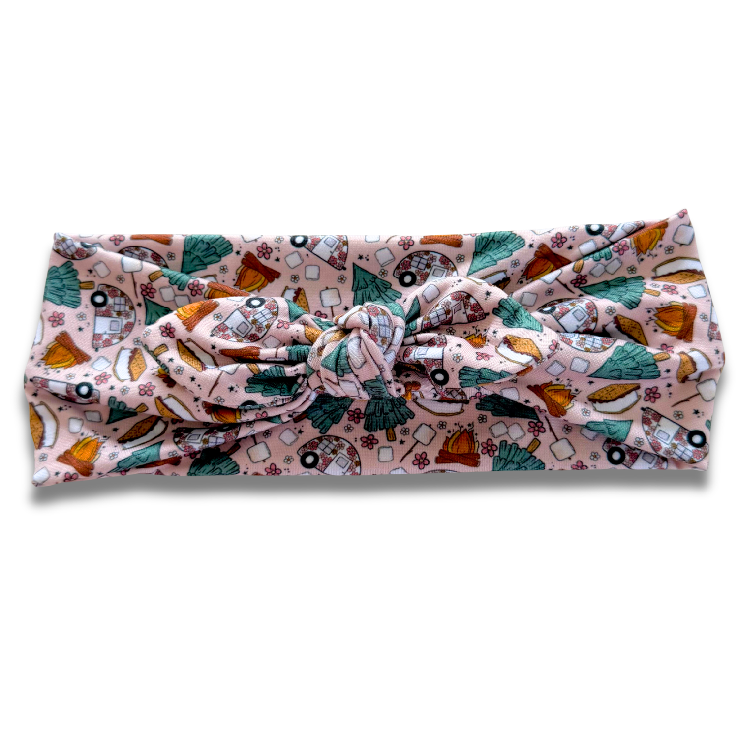 Summer Camping Sweetheart Headband (or removable tie option) Sewing Sweethearts Sweetheart with Removable Tie