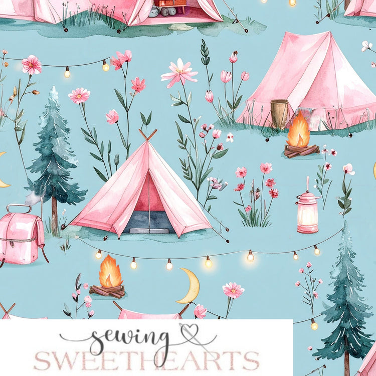 Camping Tents Minky Blanket PREORDER (~4 weeks before shipping) Sewing Sweethearts