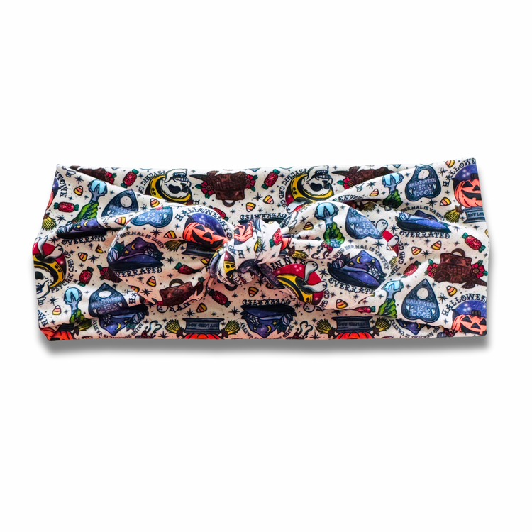 Spooky University Sweetheart Headband (or removable tie option) Sewing Sweethearts Sweetheart with Removable Tie
