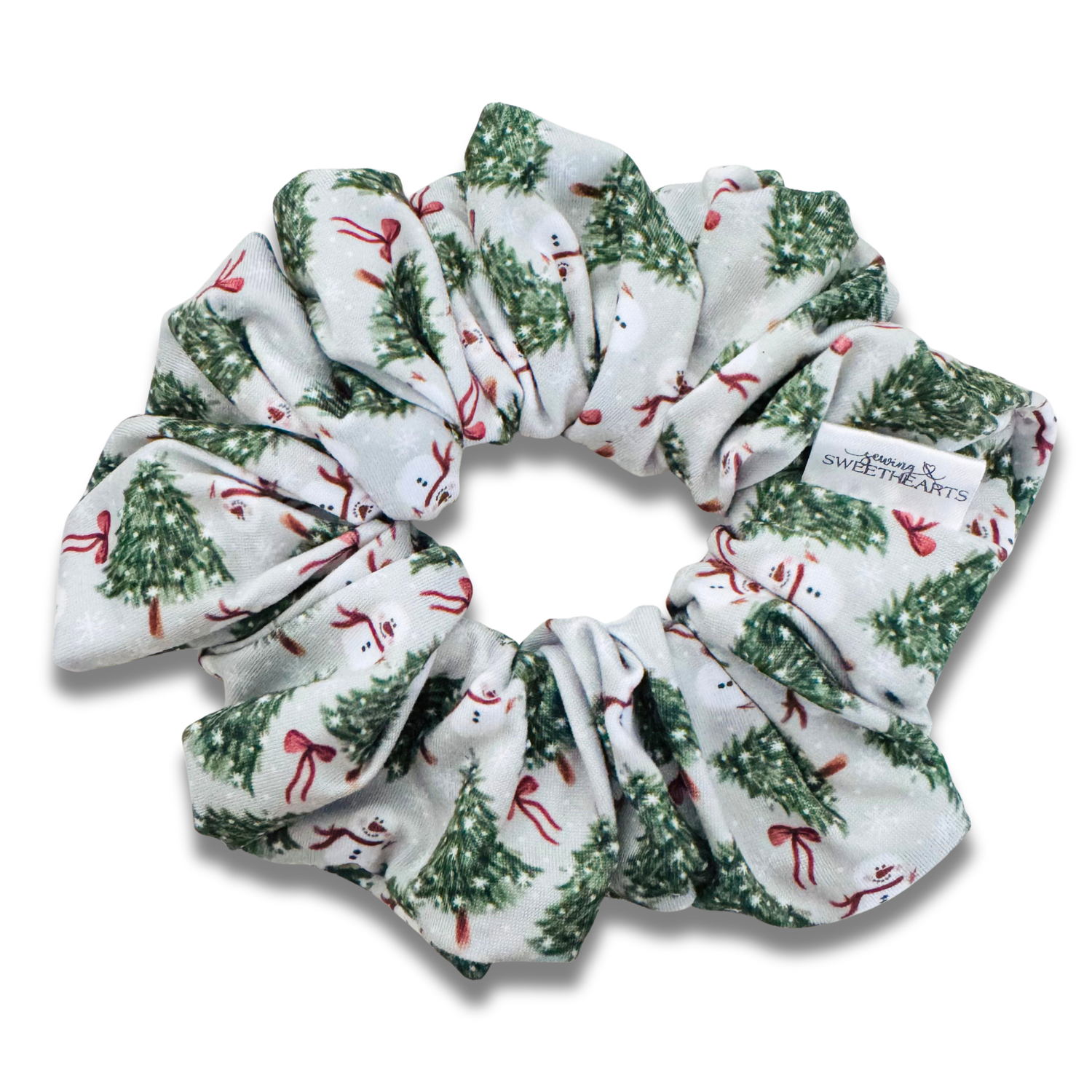 Snowman Forest Scrunchie Sewing Sweethearts