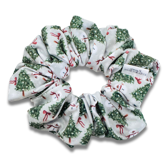 Snowman Forest Scrunchie Sewing Sweethearts