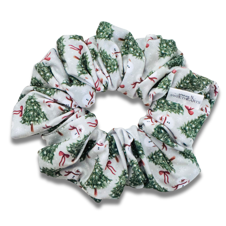 Snowman Forest Scrunchie Sewing Sweethearts