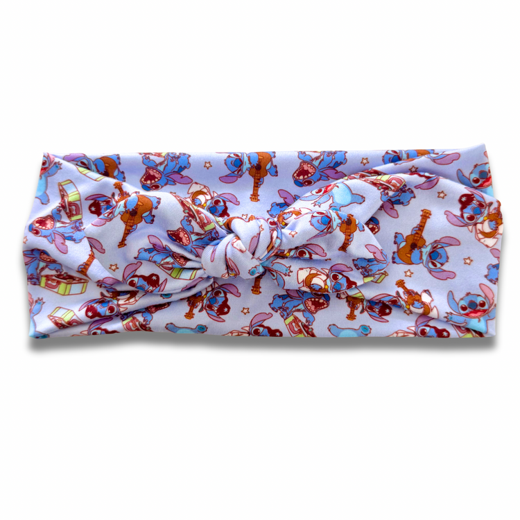 Blue Alien Sweetheart Headband (or removable tie option) Sewing Sweethearts Sweetheart with Removable Tie
