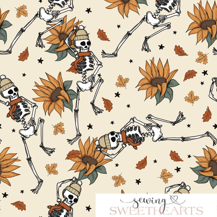Dancing Fall Skeletons Minky Blanket PREORDER (~4 weeks before shipping)