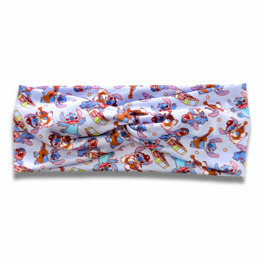 Blue Alien Sweetheart Headband (or removable tie option) Sewing Sweethearts Sweetheart