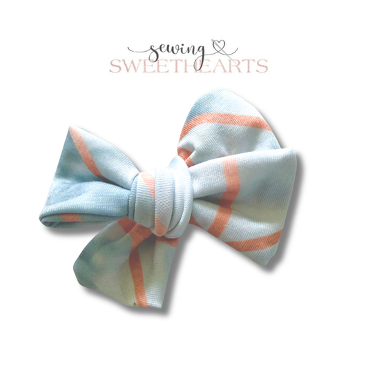 Rose Gold Marble Bow Sewing Sweethearts