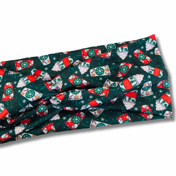 Festive Cups Sweetheart Headband (or removable tie option)