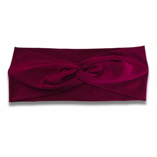 Dark Wine Sweetheart Headband (or removable tie option)