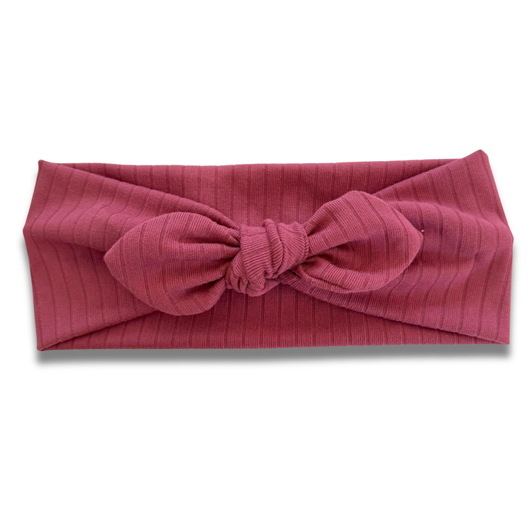 Rosewood Ribbed Sweetheart Headband (or removable tie option) Sewing Sweethearts Sweetheart with Removable Tie