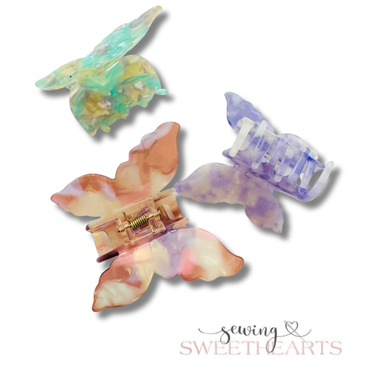 Butterfly Claw Clips Sewing Sweethearts