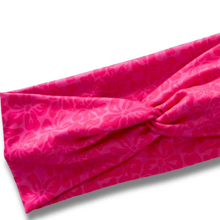 Tropical Blooms in Fuchsia Sweetheart Headband Sewing Sweethearts